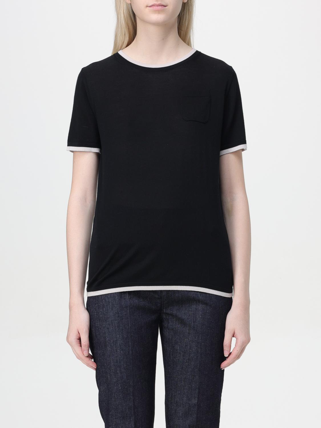 Shop 's Max Mara T-shirt  Woman Color Black 1 In 黑色 1