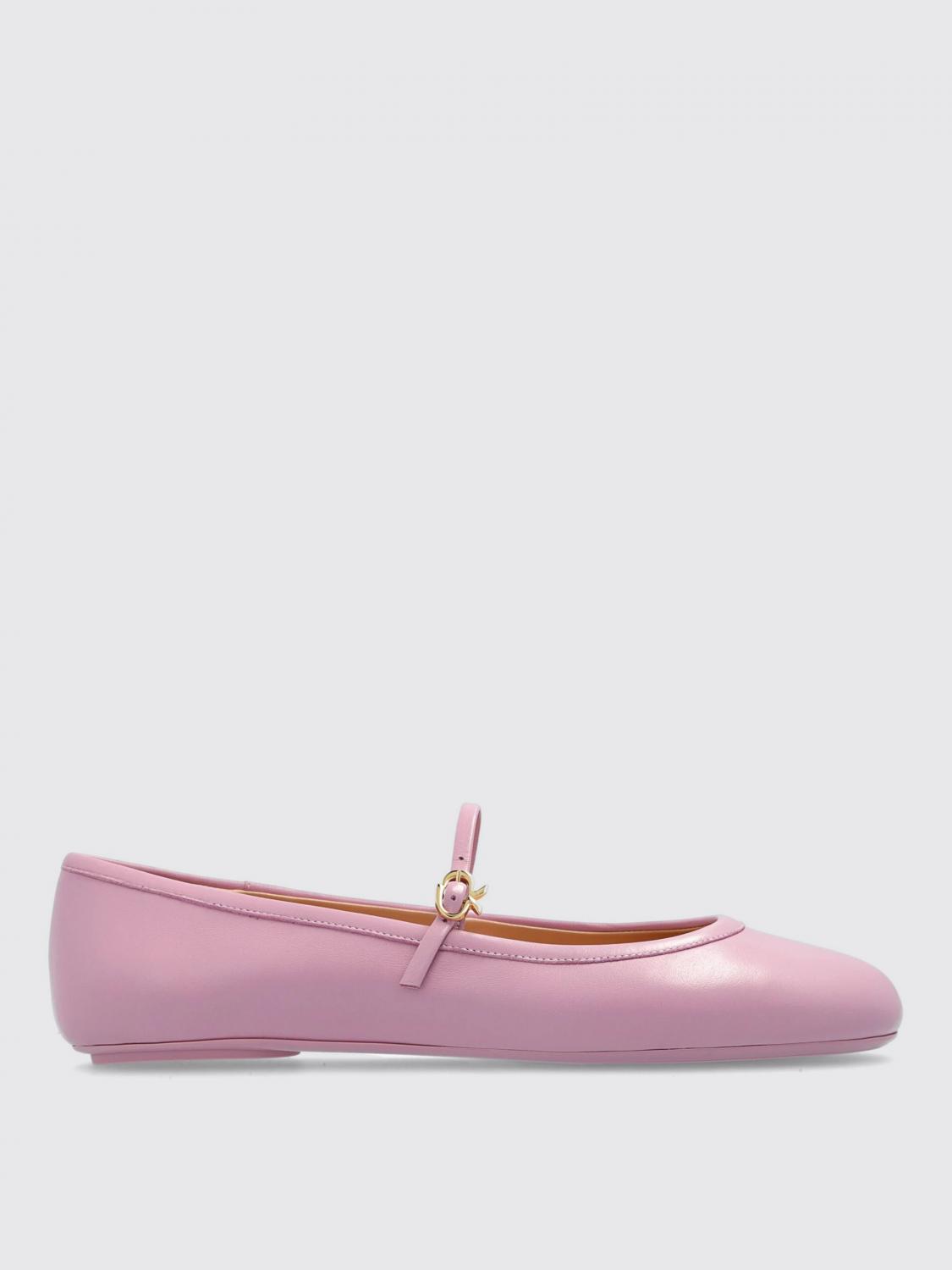 Shop Gianvito Rossi Ballet Flats  Woman Color Pink