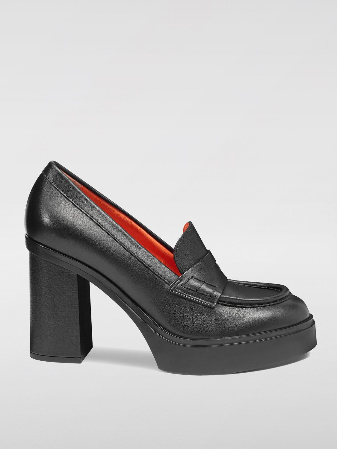 Shop Santoni High Heel Shoes  Woman Color Black In 黑色