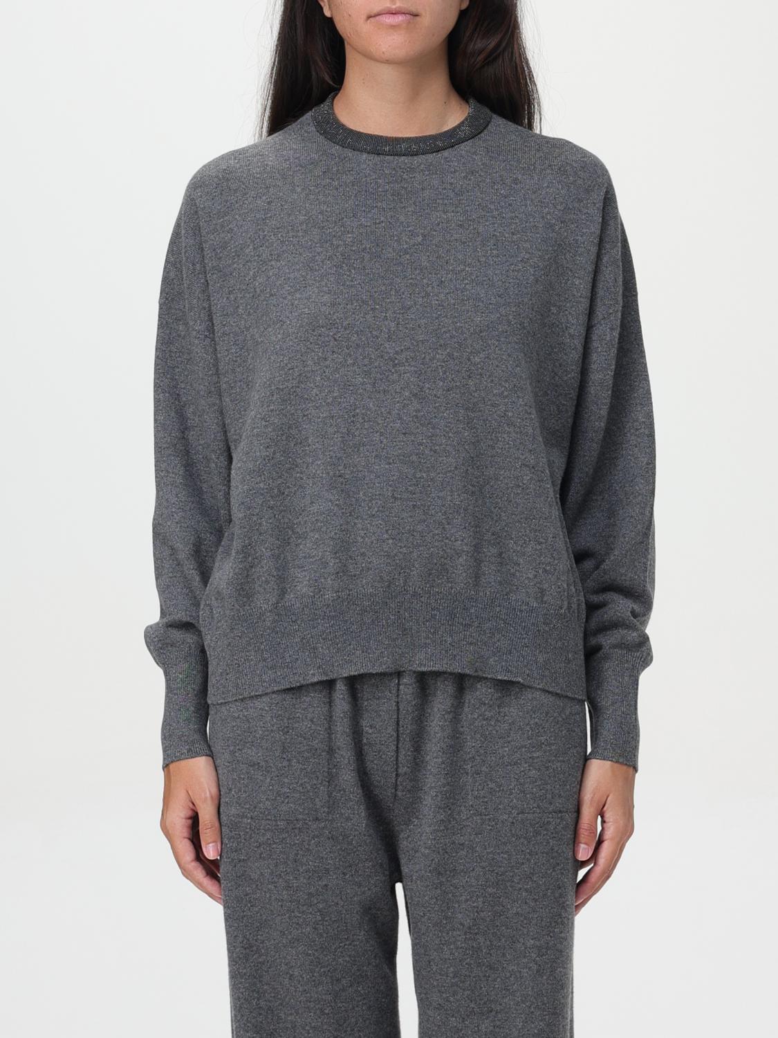 Shop Brunello Cucinelli Sweater  Woman Color Charcoal