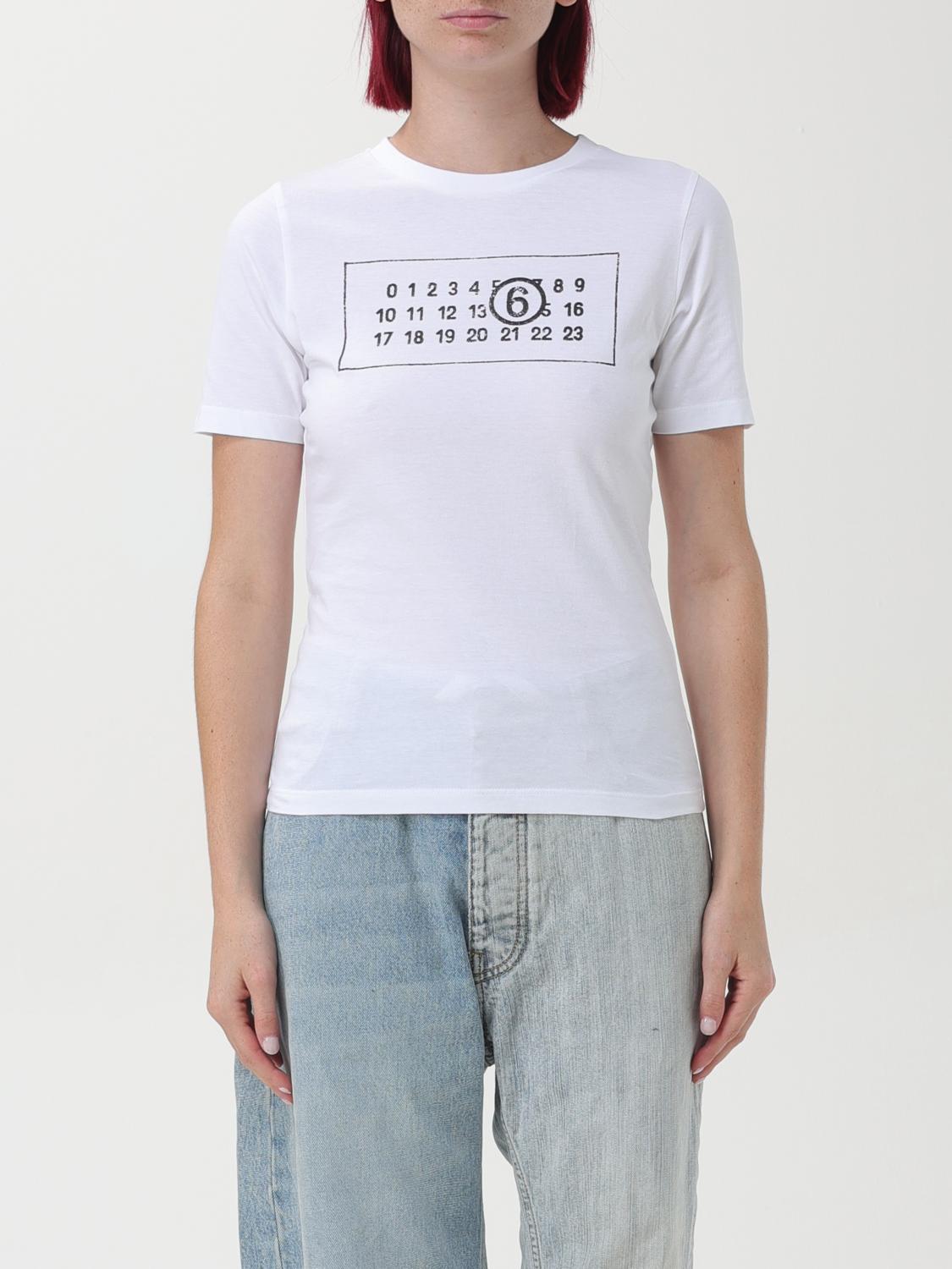 Shop Mm6 Maison Margiela T-shirt  Woman Color White