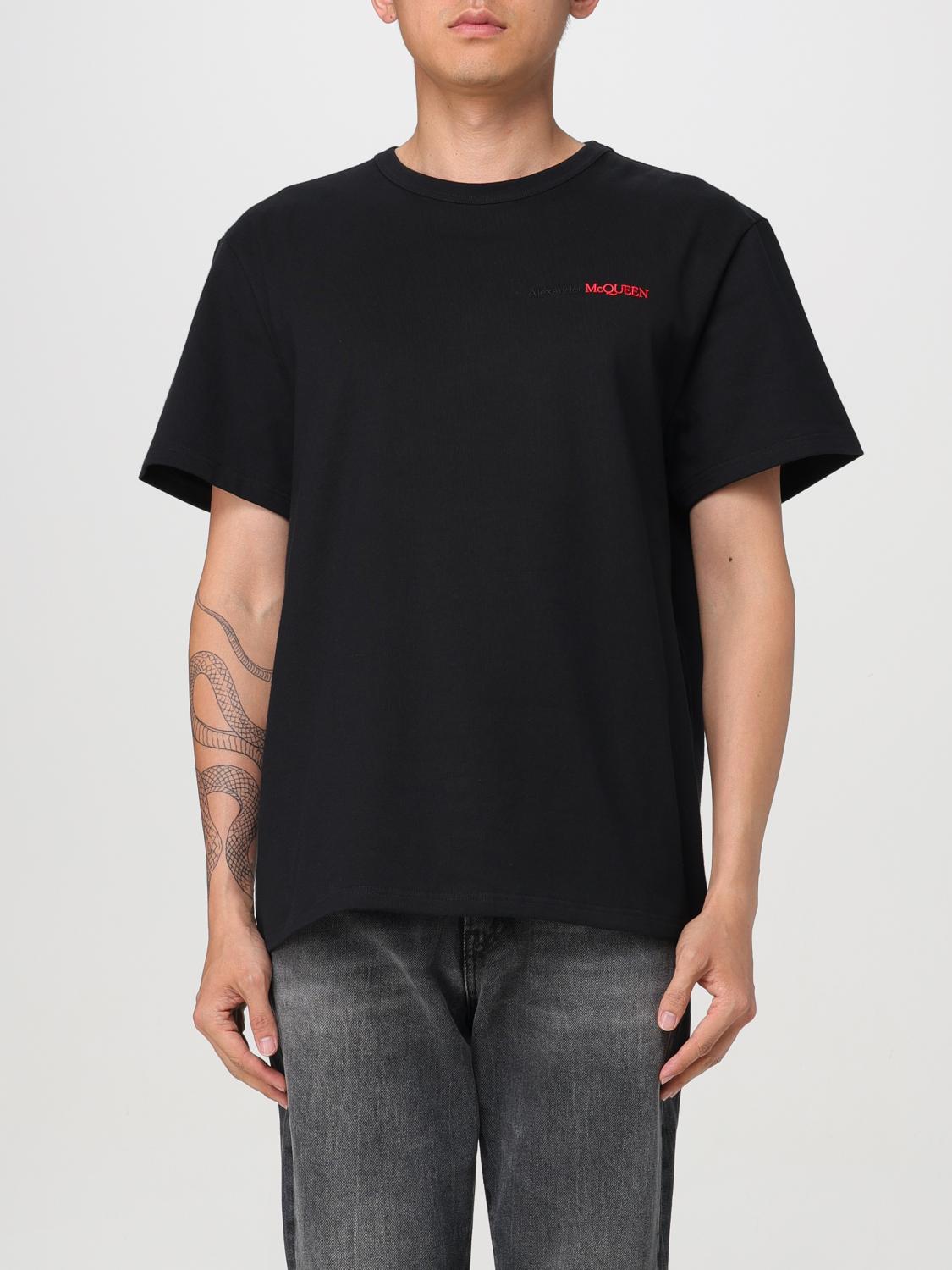 Shop Alexander Mcqueen T-shirt  Men Color Black In 黑色