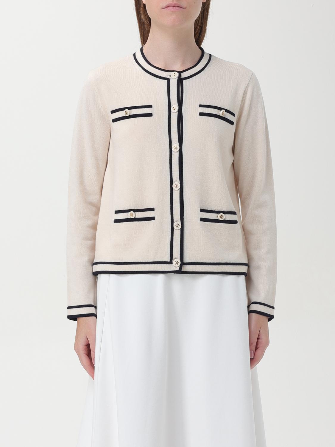 Shop Tory Burch Cardigan  Woman Color White