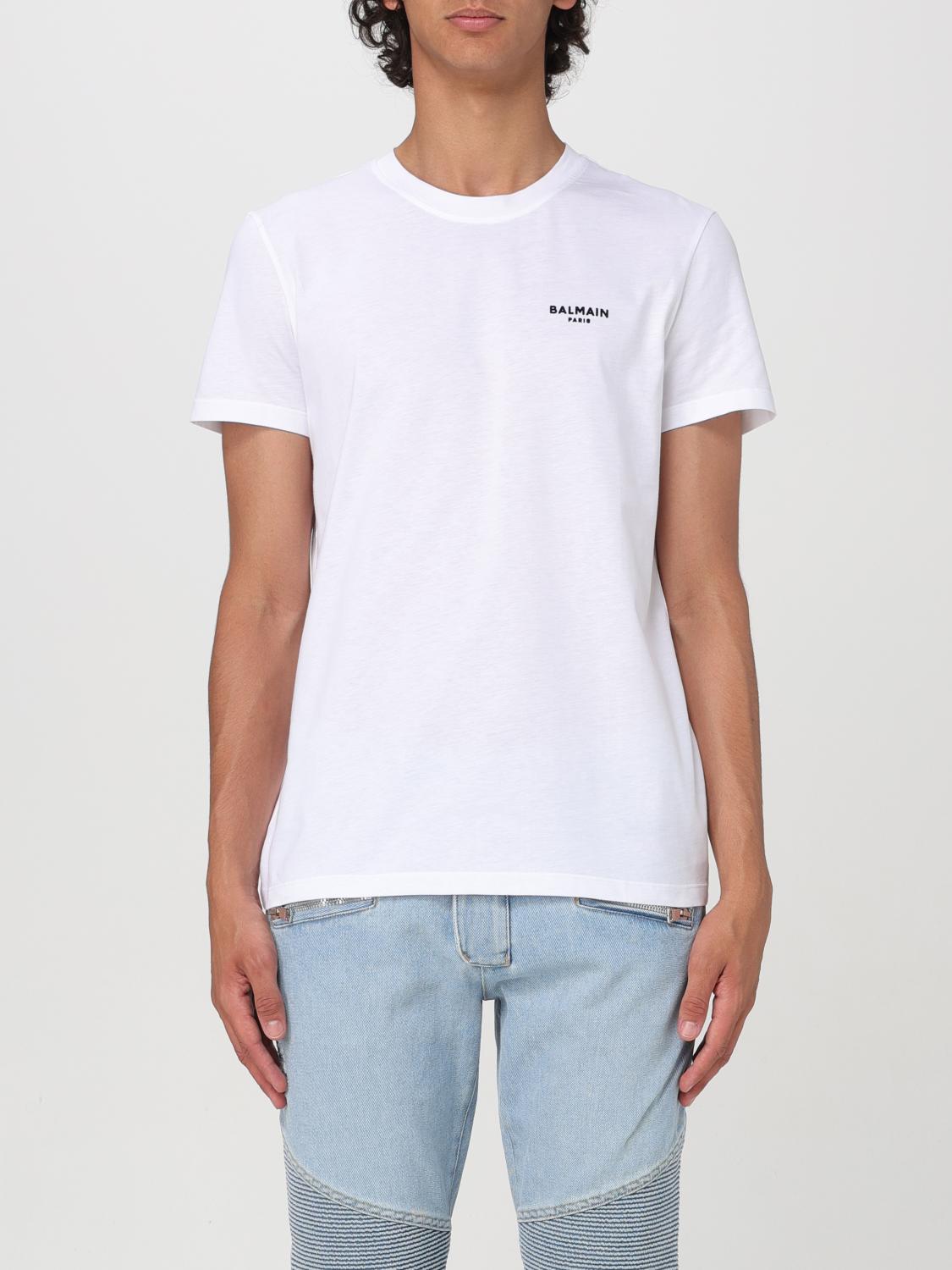 Shop Balmain T-shirt  Men Color White