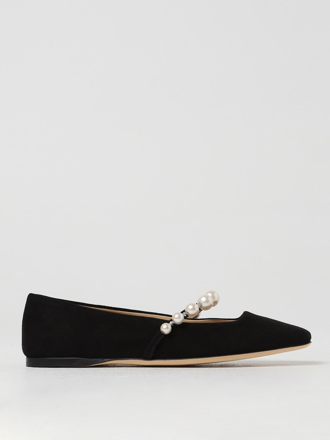 Shop Jimmy Choo Ballet Flats  Woman Color Black In 黑色