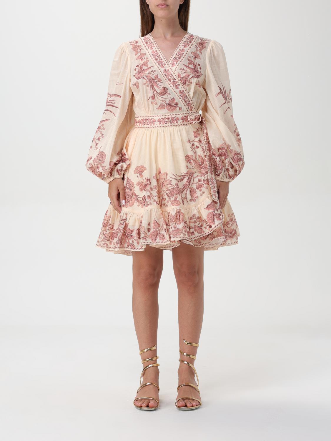 Shop Zimmermann Dress  Woman Color Pink In 粉色