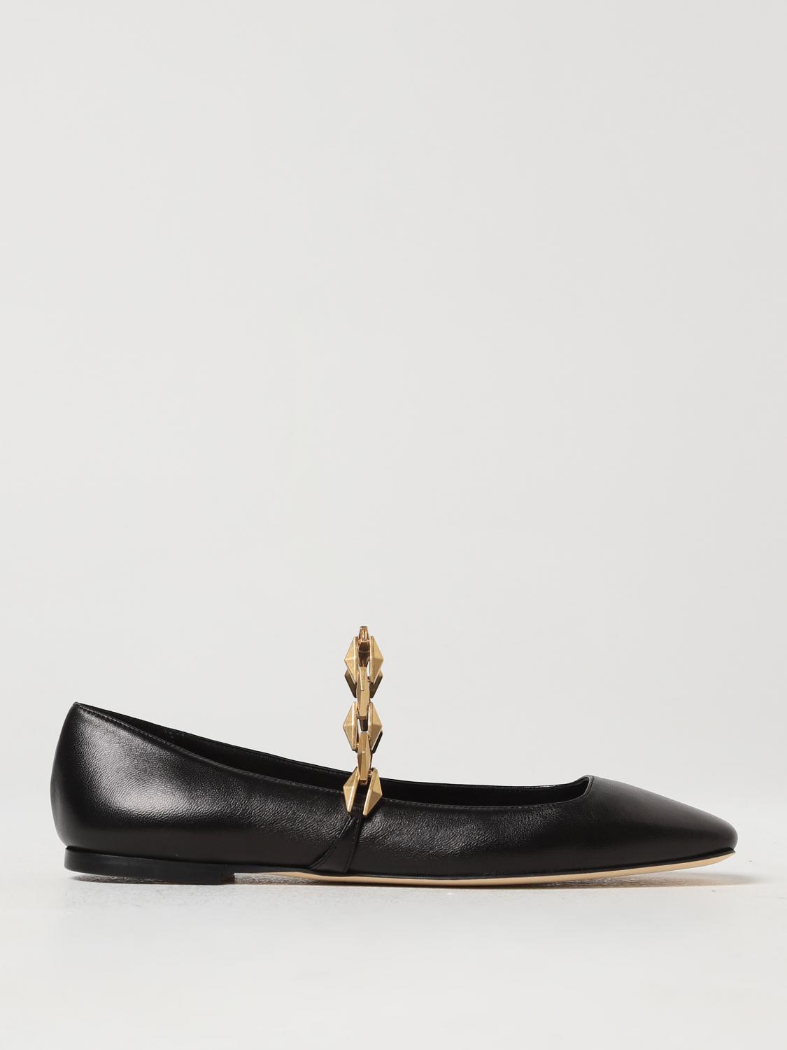 Shop Jimmy Choo Ballet Flats  Woman Color Black In 黑色