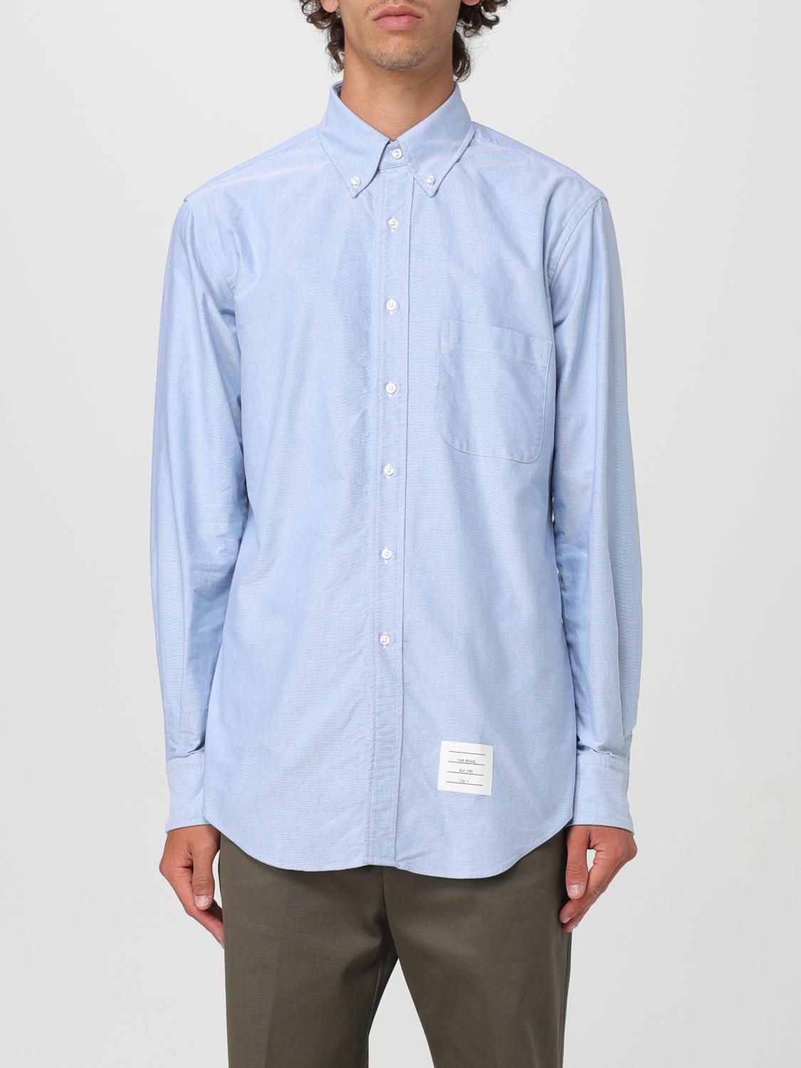 Shop Thom Browne Shirt  Men Color Blue In 蓝色