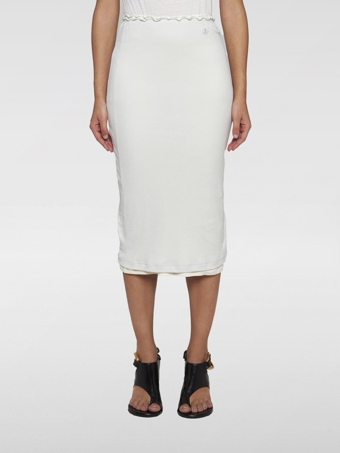 Shop Jil Sander Skirt  Woman Color White