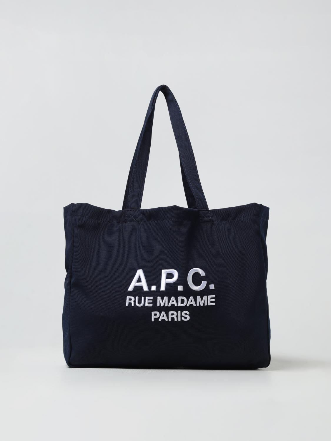 Shop Apc Tote Bags A.p.c. Woman Color Blue In 蓝色