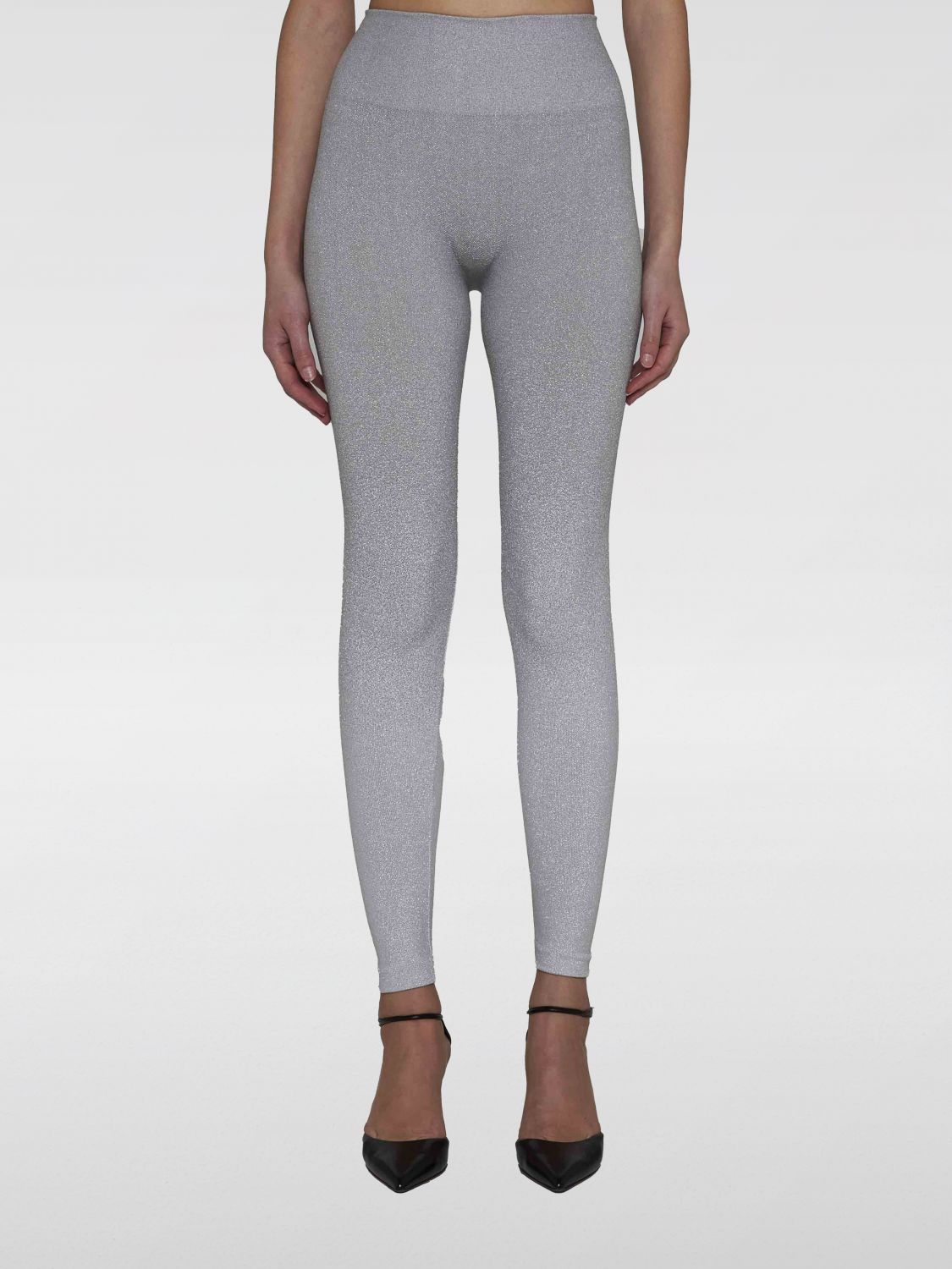 Shop Wolford Pants  Woman Color Silver