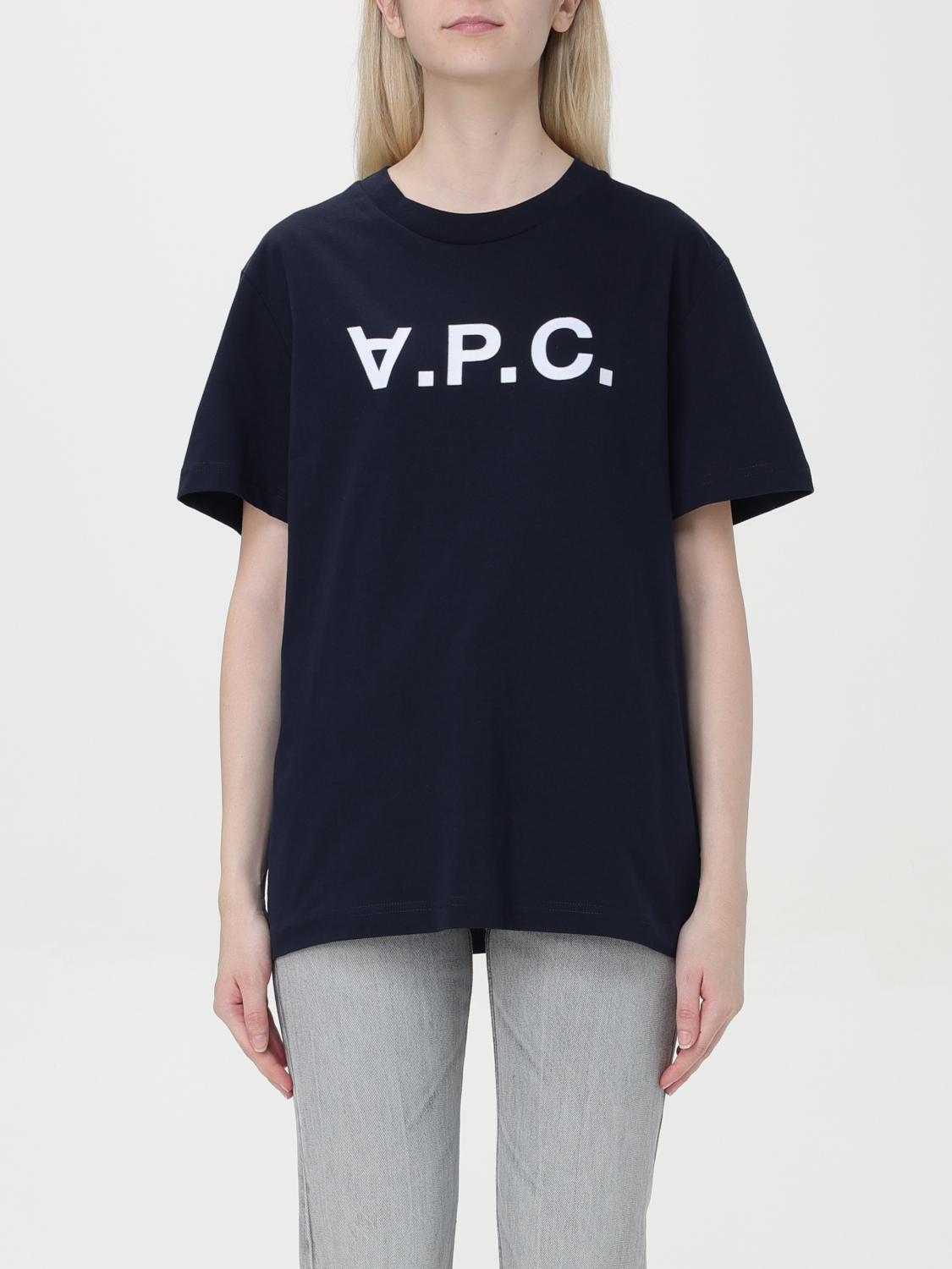 Shop Apc T-shirt A.p.c. Woman Color Navy