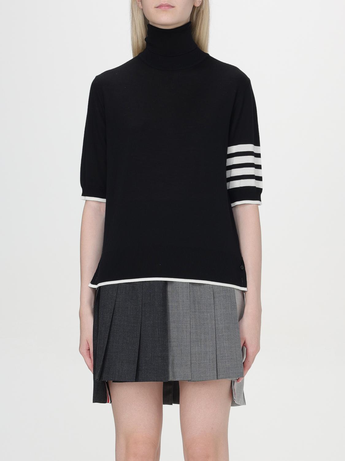 Shop Thom Browne Sweater  Woman Color Black In 黑色