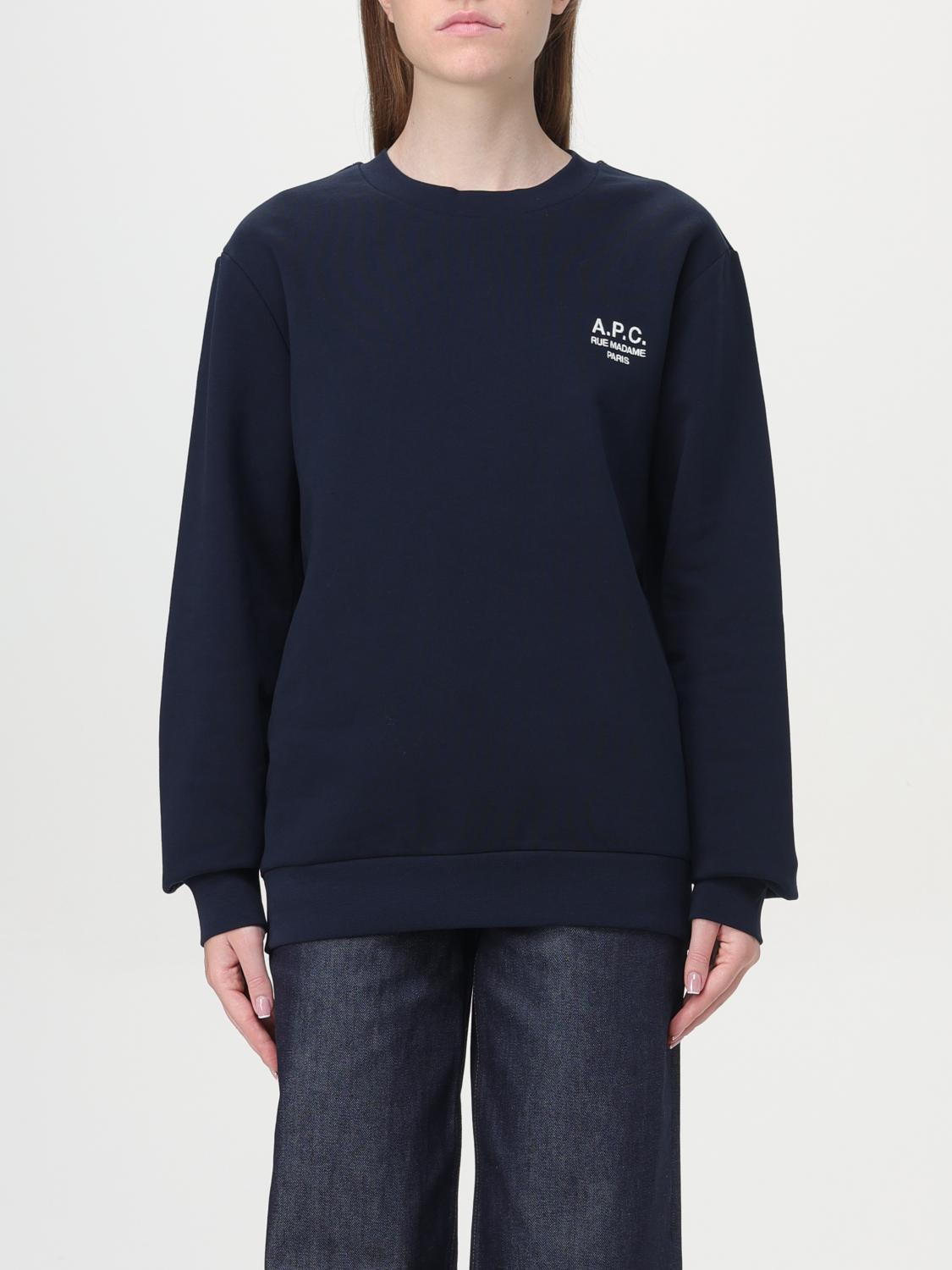 Shop Apc Sweatshirt A.p.c. Woman Color Blue