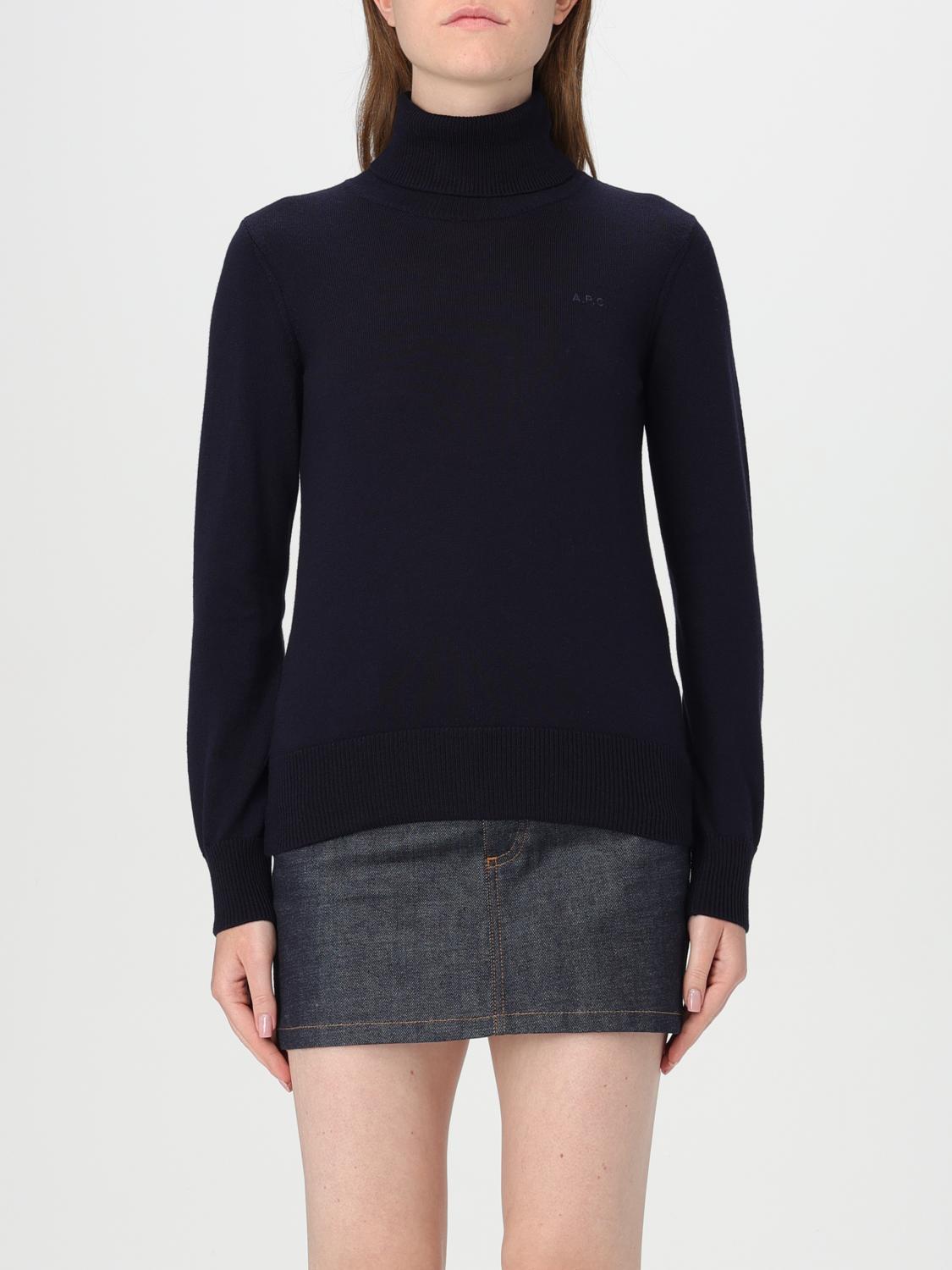 Shop Apc Sweater A.p.c. Woman Color Blue In 蓝色