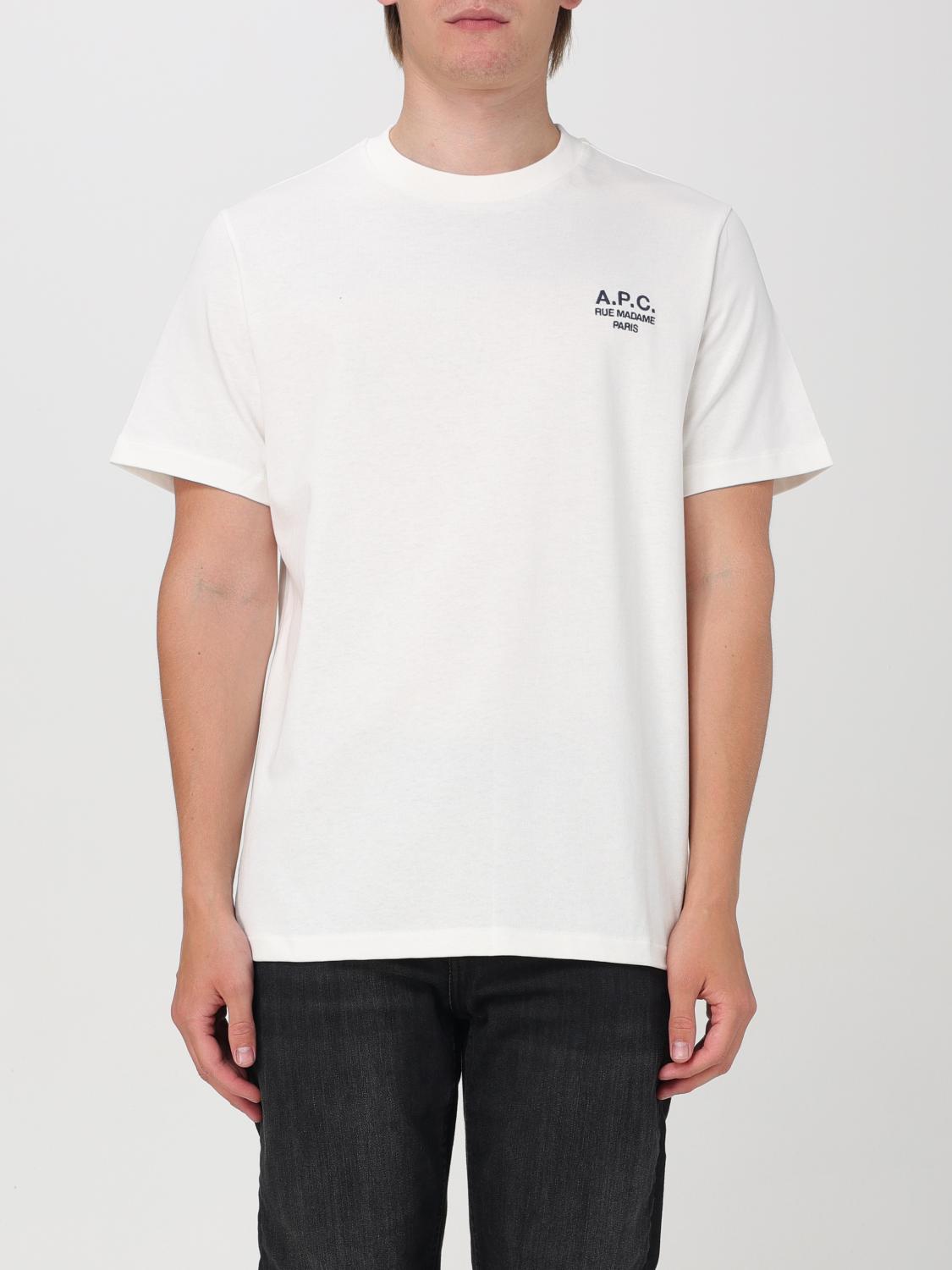 Apc A.p.c. Raymond T Shirt With Embroidered Logo In White