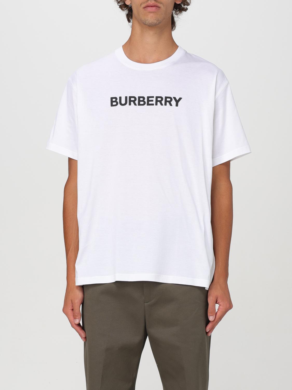 Shop Burberry T-shirt  Men Color White In 白色