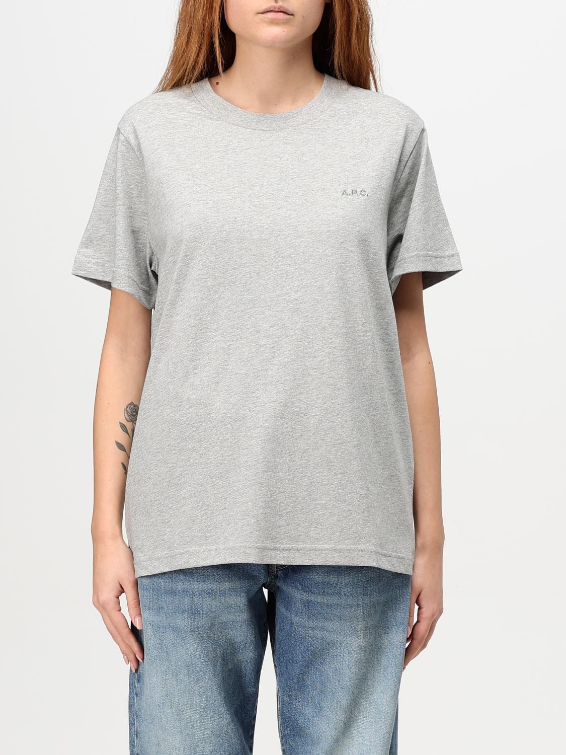 Apc T-shirt A.p.c. Woman Color Grey In Grau