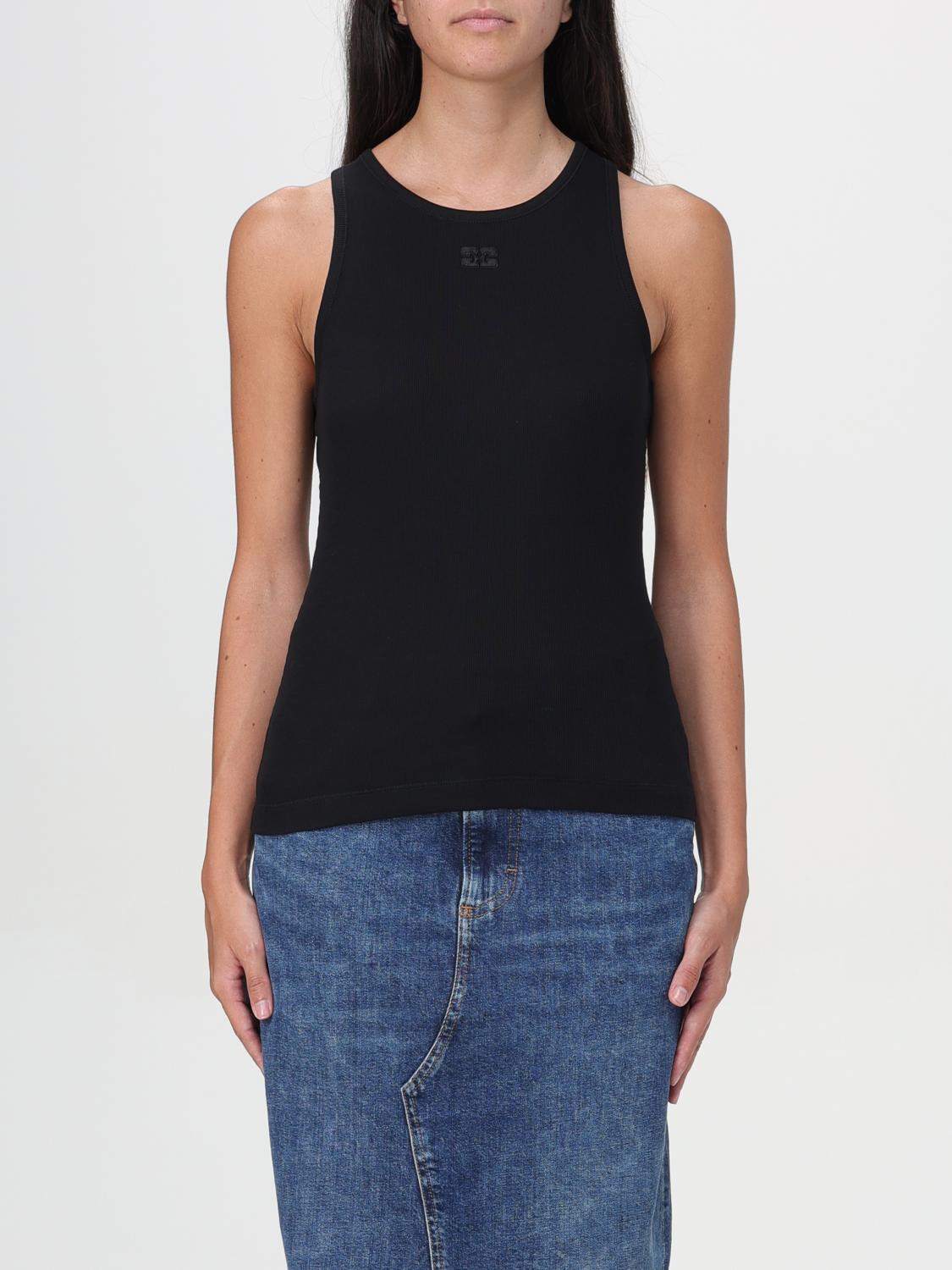 Shop Ganni Top  Woman Color Black