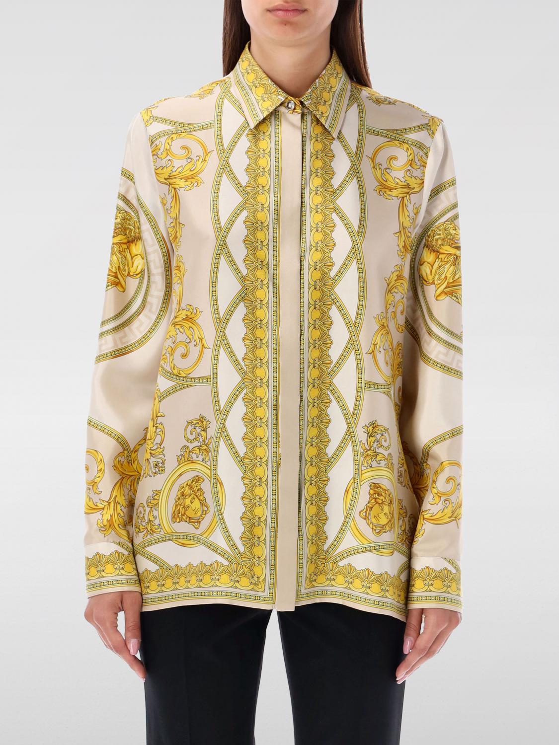 Shop Versace Shirt  Woman Color Beige