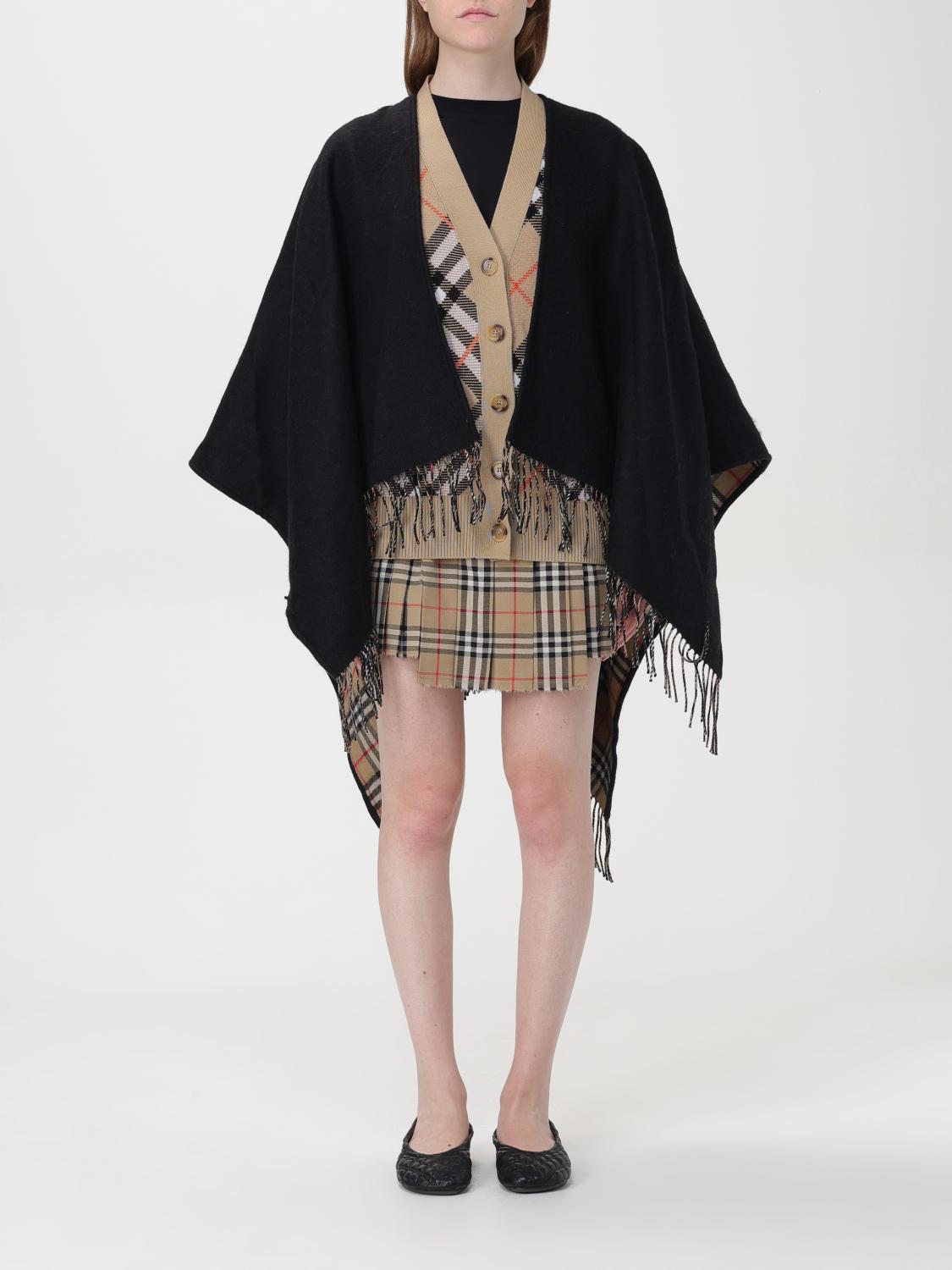 Shop Burberry Cape  Woman Color Black