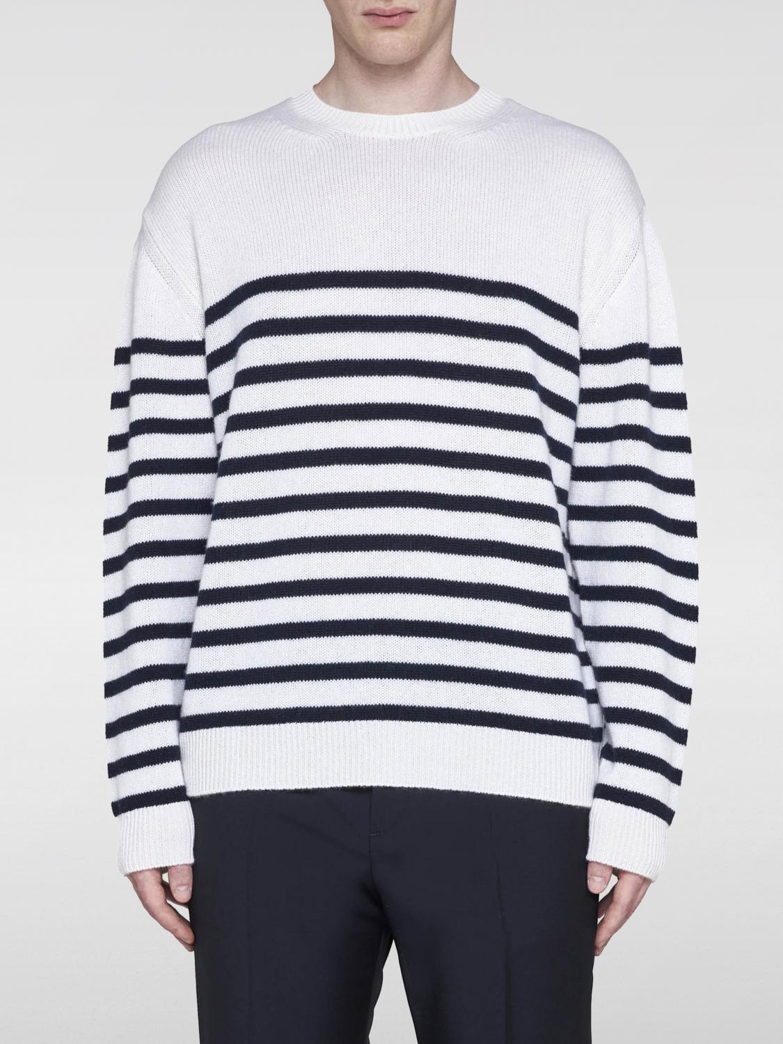 Shop Valentino Sweater  Men Color Ivory In 象牙色