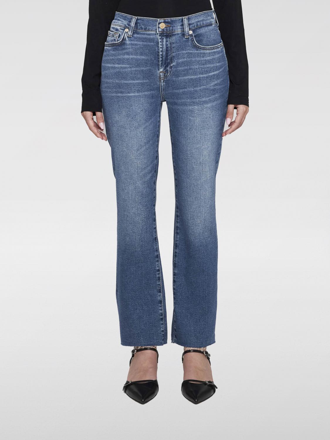 Shop 7 For All Mankind Jeans  Woman Color Blue In Blau