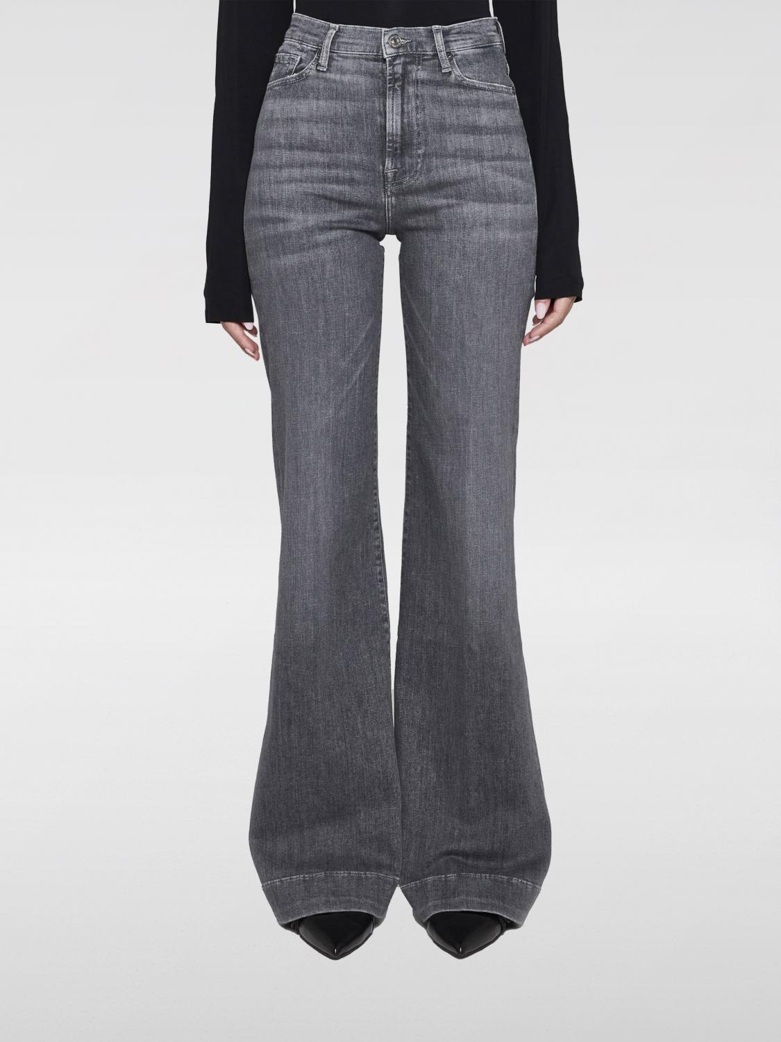 Shop 7 For All Mankind Jeans  Woman Color Grey In Grau