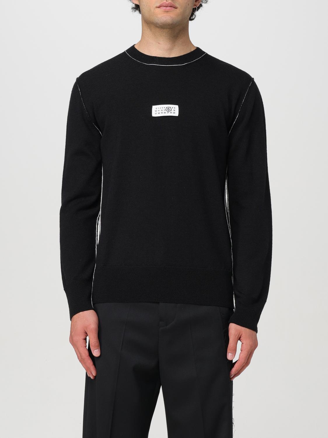 Shop Mm6 Maison Margiela Sweater  Men Color Black In 黑色