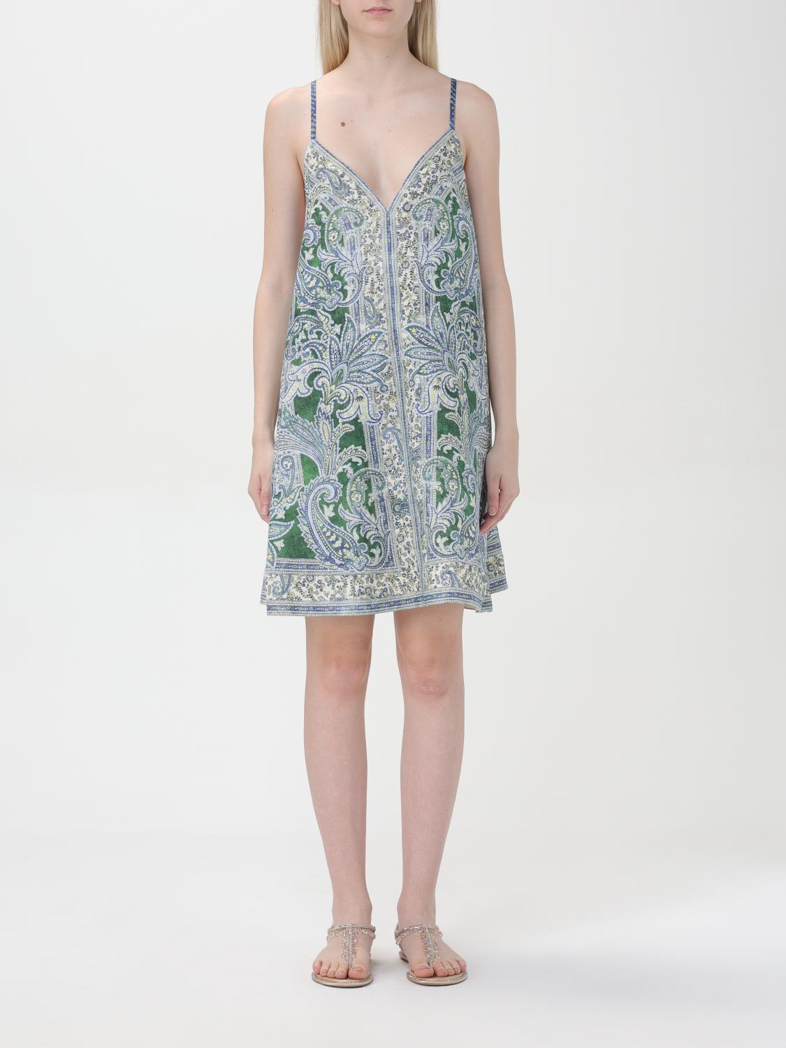 Shop Zimmermann Dress  Woman Color Green In 绿色