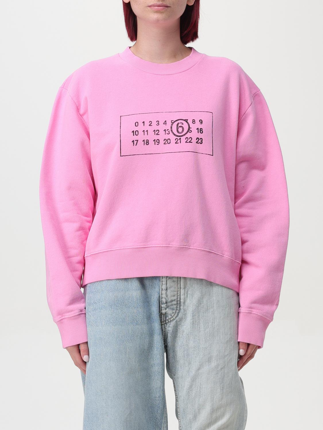 Shop Mm6 Maison Margiela Sweatshirt  Woman Color Pink