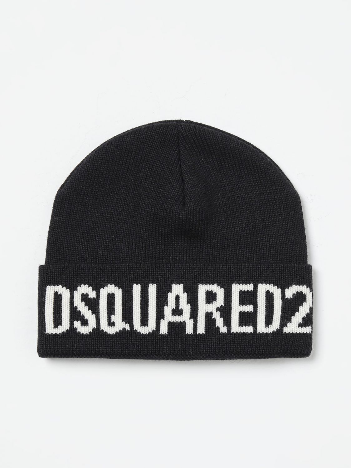 Cappello Dsquared2 in lana con logo jacquard
