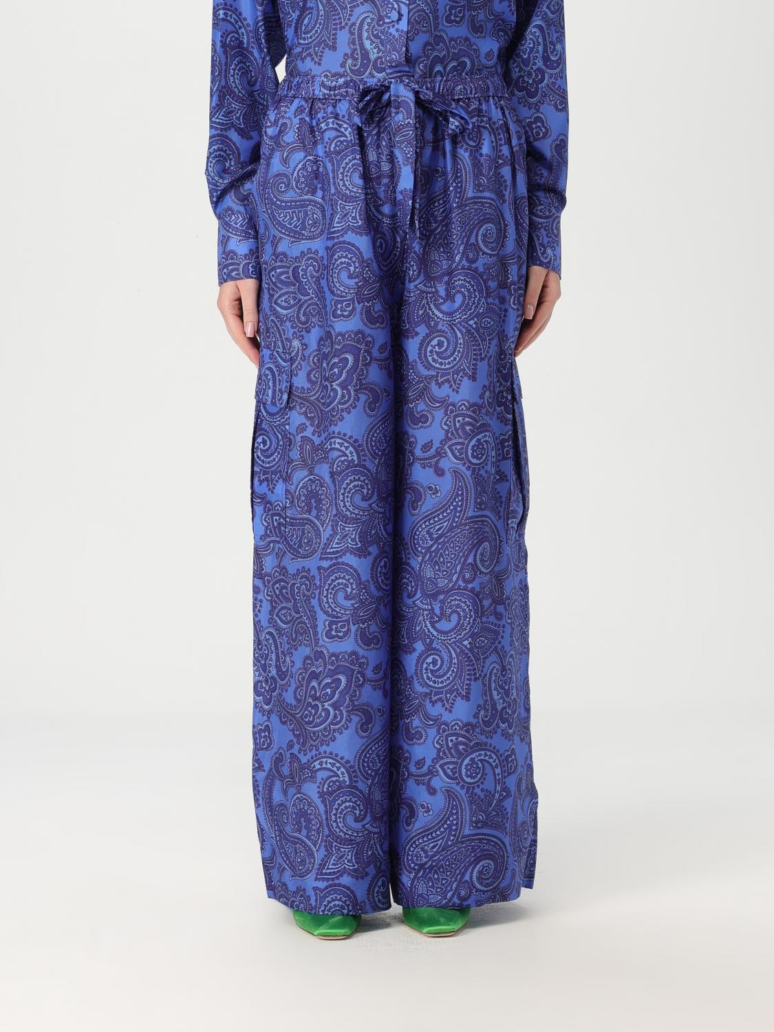 Shop Zimmermann Pants  Woman Color Blue In 蓝色