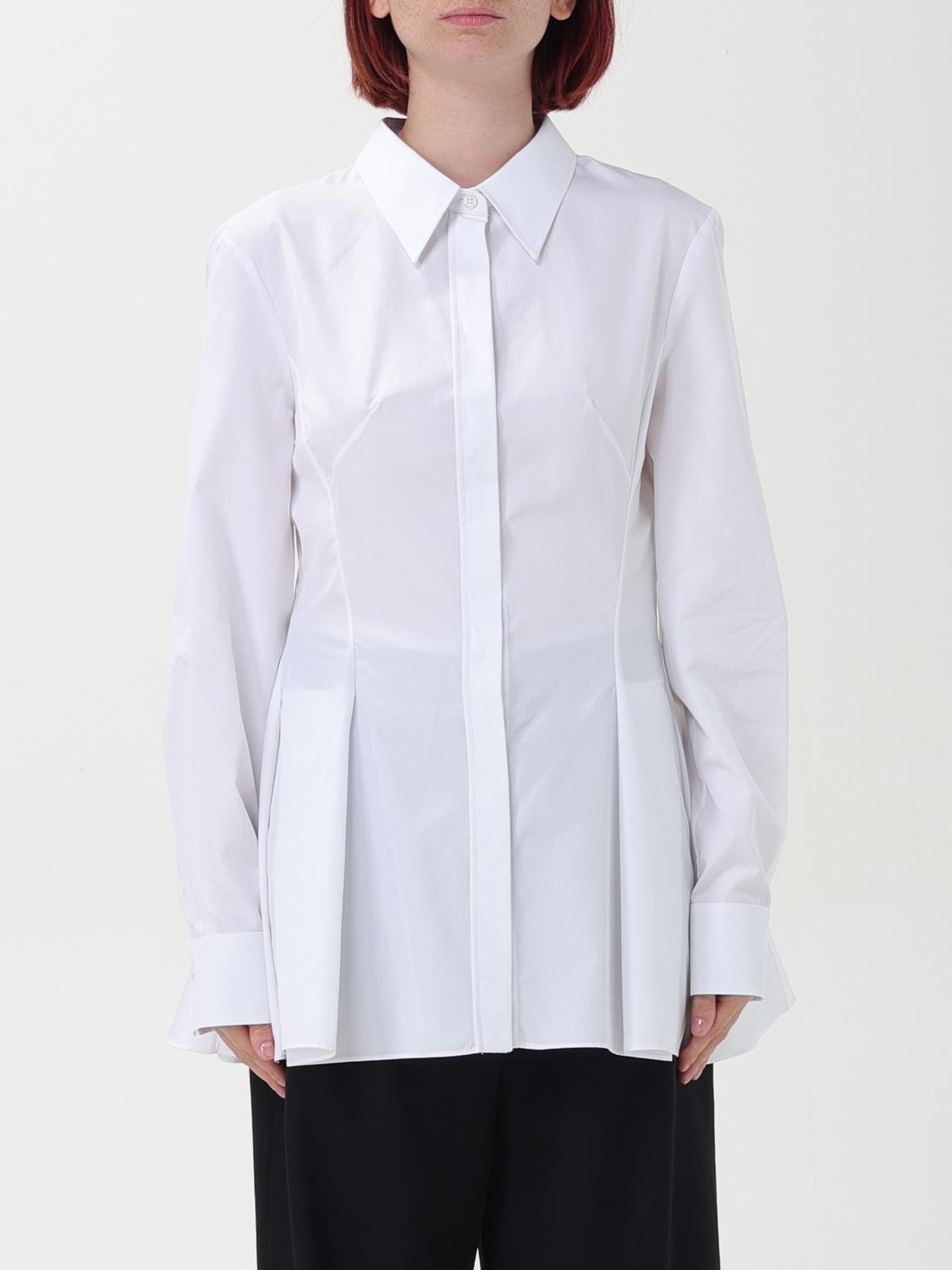 Shop Alexander Mcqueen Shirt  Woman Color White In Weiss