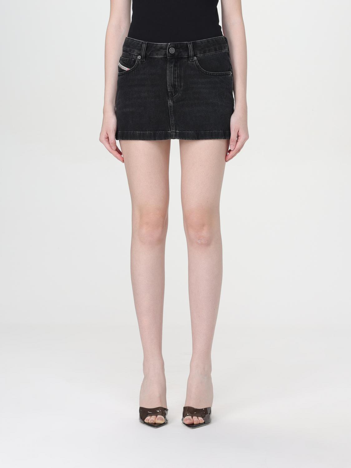 Shop Diesel Skirt  Woman Color Black