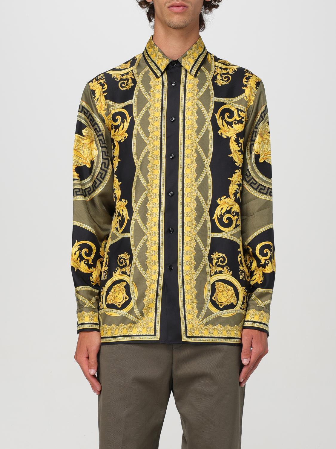 Shop Versace Shirt  Men Color Black