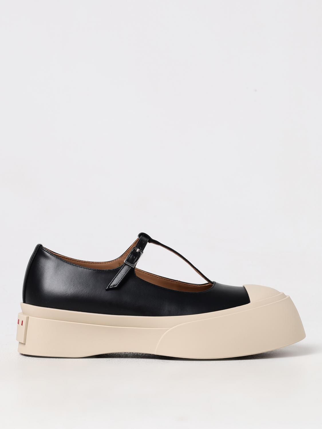 Shop Marni Ballet Flats  Woman Color Black In 黑色