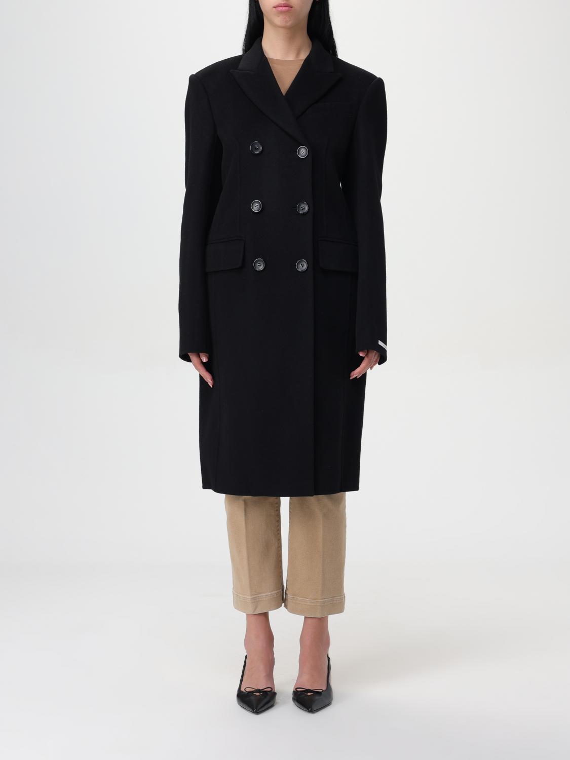 Shop Sportmax Coat  Woman Color Black