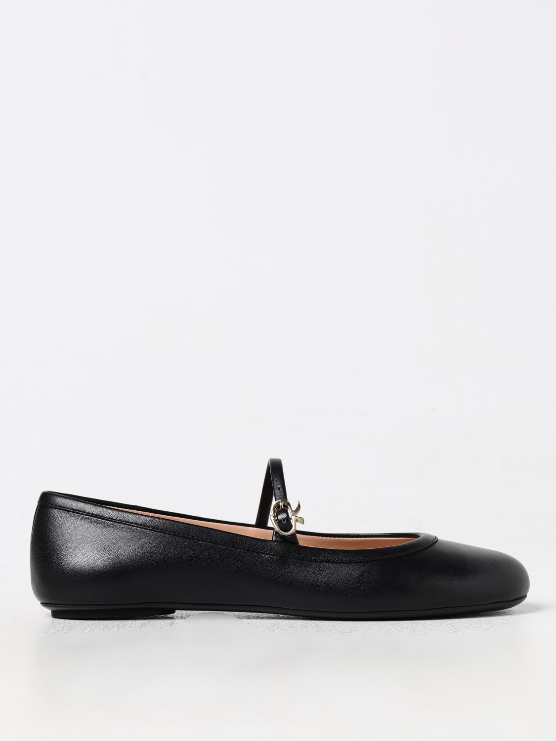 Shop Gianvito Rossi Ballet Flats  Woman Color Black