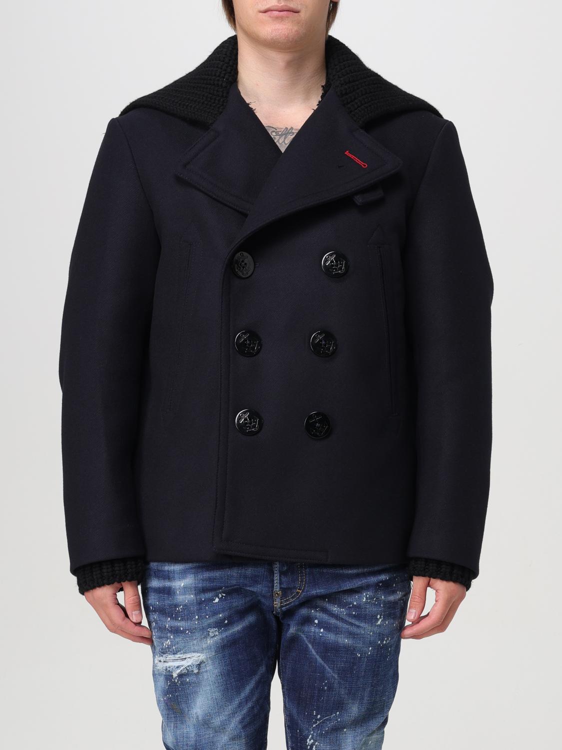 Shop Dsquared2 Coat  Men Color Blue In Blau