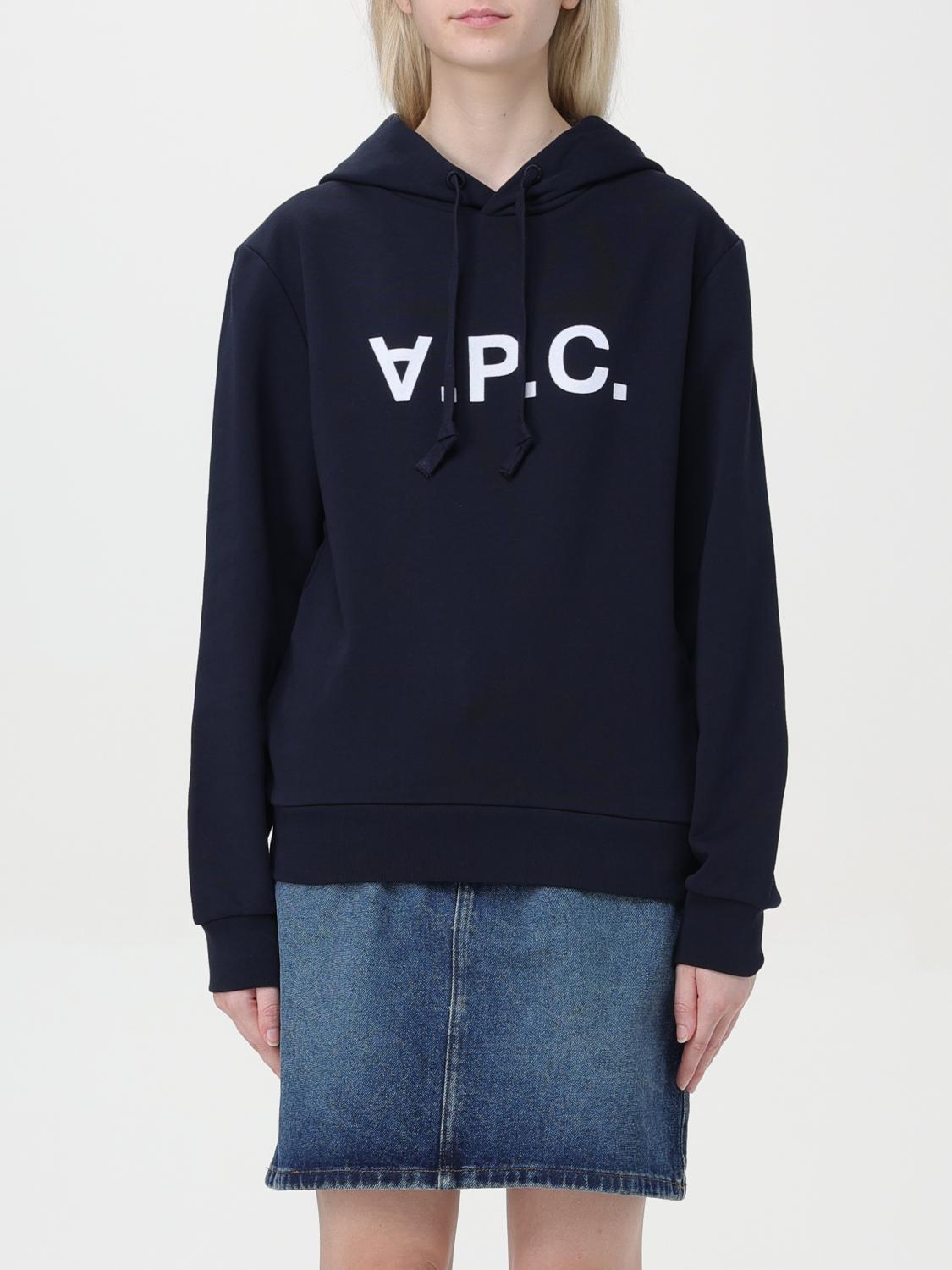 Shop Apc Sweatshirt A.p.c. Woman Color Blue