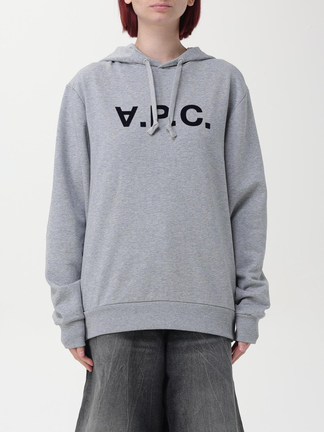 Shop Apc Sweatshirt A.p.c. Woman Color Grey