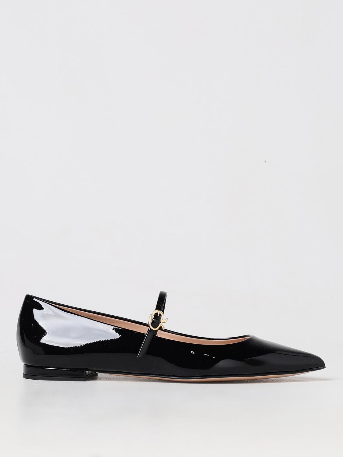 Shop Gianvito Rossi Ballet Flats  Woman Color Black