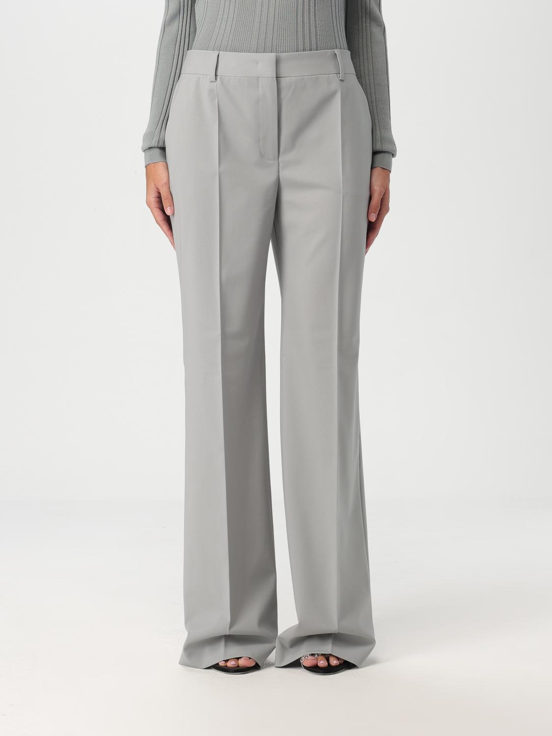 Shop Alberta Ferretti Pants  Woman Color Grey In 灰色