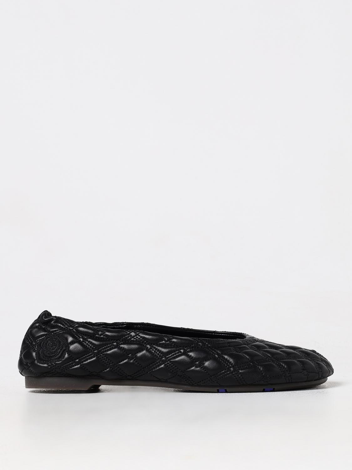 Shop Burberry Ballet Flats  Woman Color Black