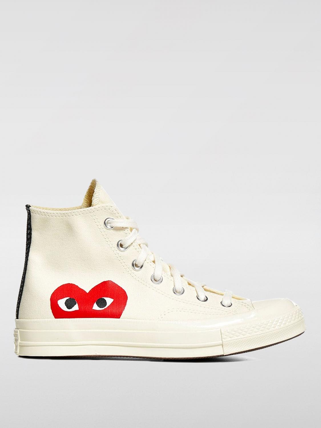 Shop Comme Des Garçons Play Sneakers Comme Des Garcons Play Men Color White