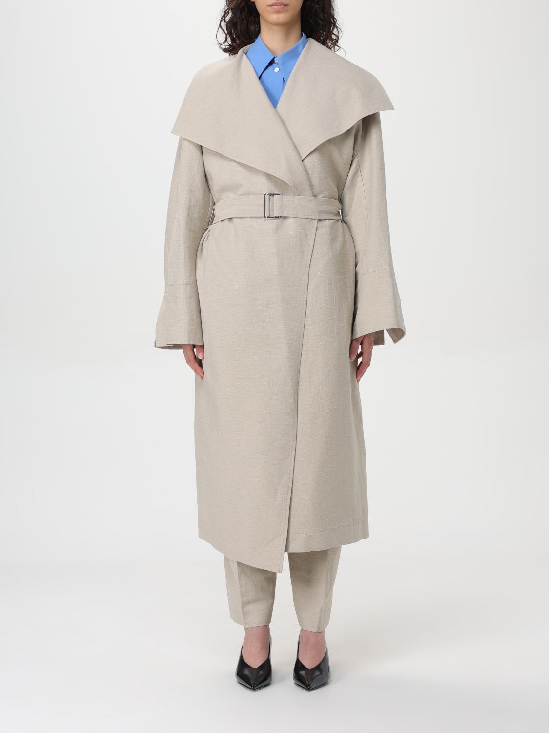 Shop Totême Coat Toteme Woman Color Beige In 米色