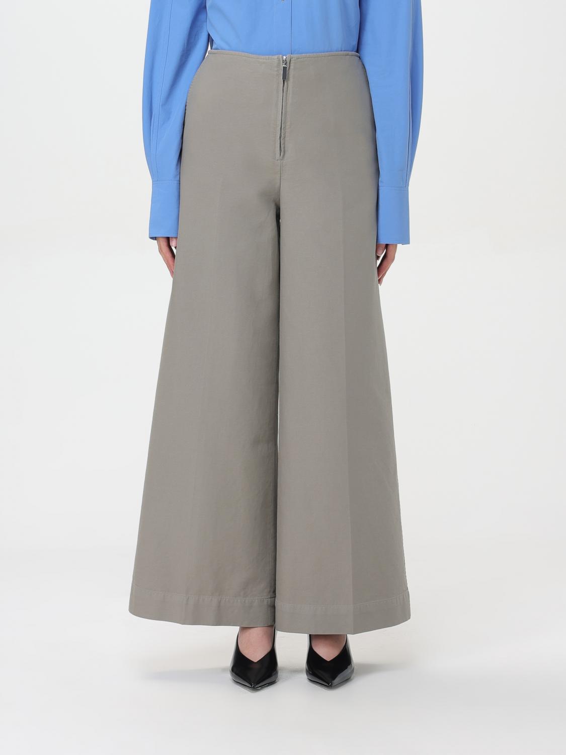 Shop Totême Pants Toteme Woman Color Grey In 灰色