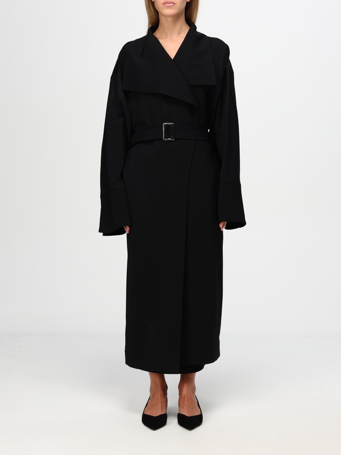 Shop Totême Coat Toteme Woman Color Black In Schwarz