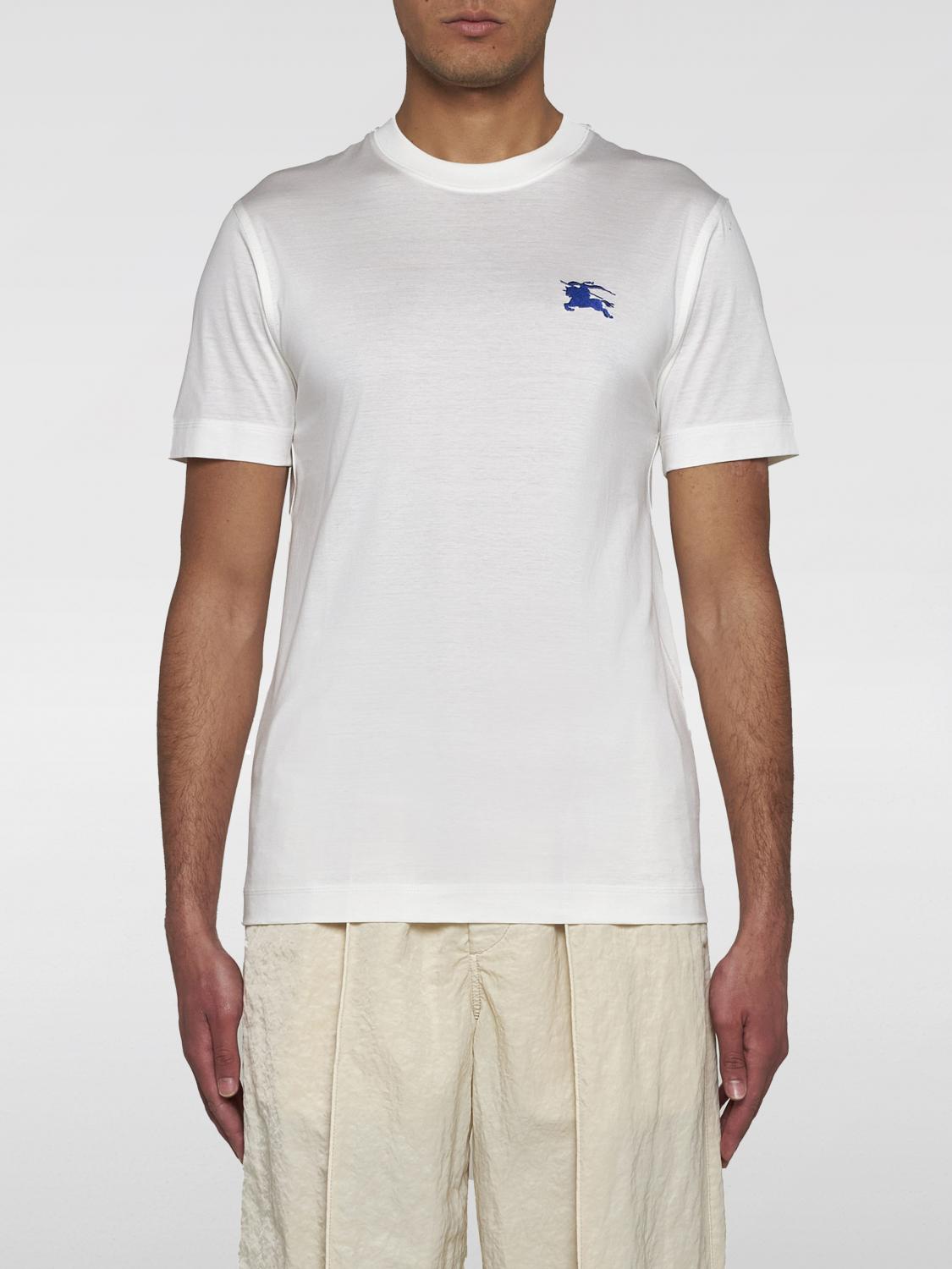 Shop Burberry T-shirt  Men Color White